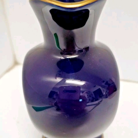 Echt Kobalt Cobalt Blue Vintage Porcelain Vase/Pitcher 4.25" Pre-owned - Picture 5 of 7